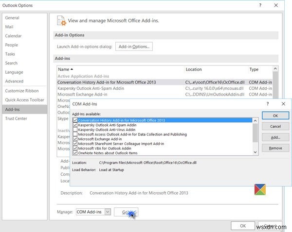 Outlookの送受信エラー0x800CCC13（Windows 11/10） 