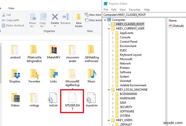 Windows 10のNTUSER.DATファイルとは何ですか？ 