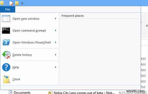 Windows10のファイルエクスプローラーのよくある場所のリストからアイテムを削除します 