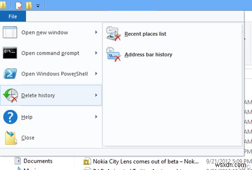 Windows10のファイルエクスプローラーのよくある場所のリストからアイテムを削除します 