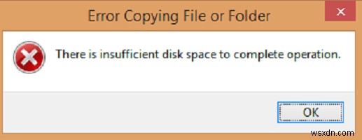 Windows10で操作を完了するにはディスク容量が不足しています 