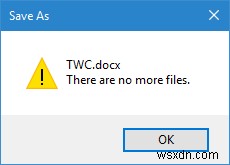Windowsでファイルを保存しようとしているときにファイルエラーはもうありません 