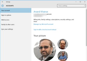 Windows10で古い未使用のユーザーアカウントの写真を削除する方法 