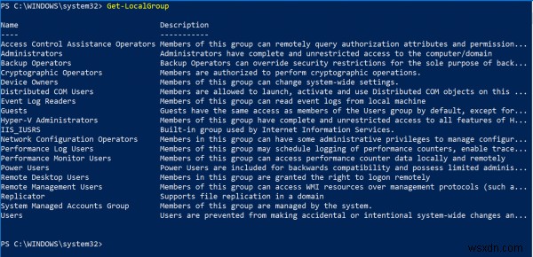 WindowsPowerShellを使用してローカルユーザーとグループを管理する方法 