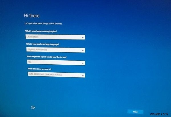 Windows10がこんにちは画面でスタックしました 