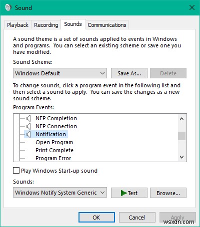 Windows10でカスタム通知音を設定する方法 