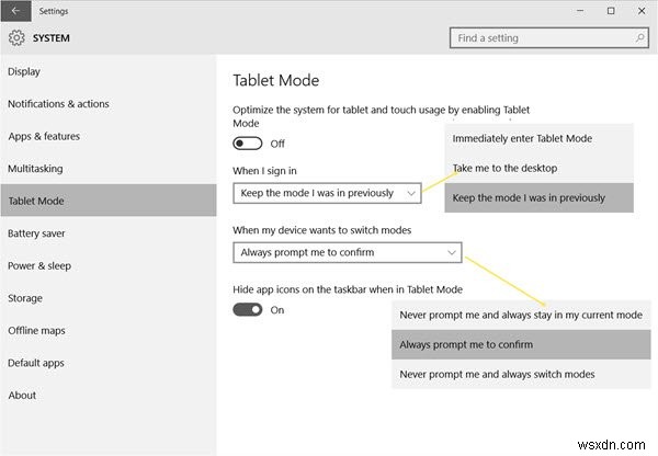 Windows10でタブレットモードをアクティブにして使用する方法 