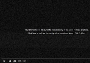 お使いのブラウザは現在、利用可能なビデオ形式を認識していません 