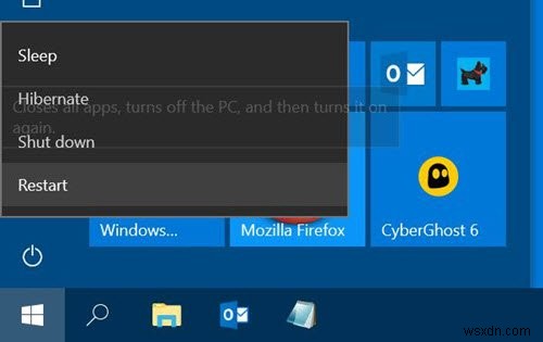 スタートメニューは、Windows11/10でスリープまたは休止状態の後に常に開きます 