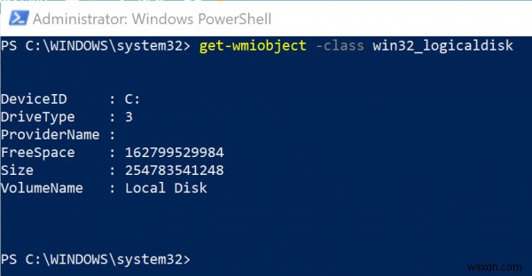 WindowsPowerShellを使用してハードドライブに関する情報を検索する方法 