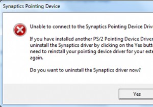 Synaptics PointingDeviceDriverに接続できません 