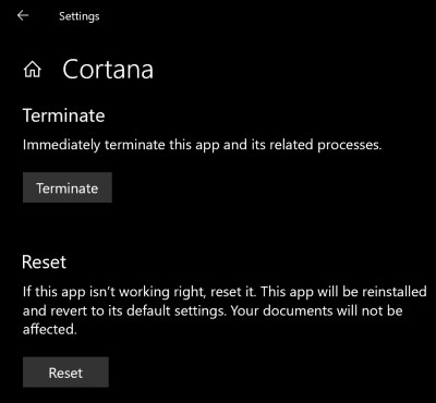 CortanaWebPreviewがWindows10で機能しない 
