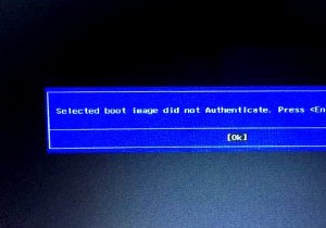 Windows 10で「選択されたブートイメージが認証されませんでした」と表示される場合の対処法
