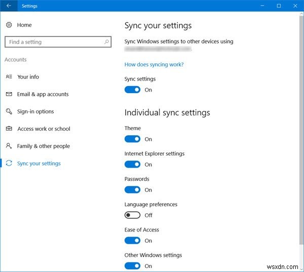 Windows10のデバイス間で設定を同期する方法 