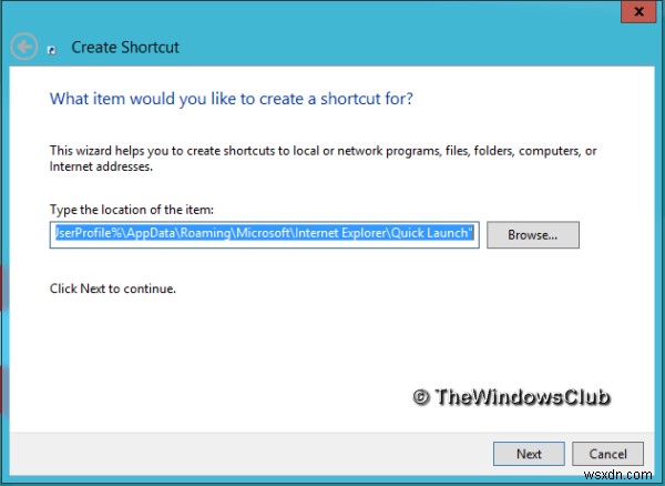 Windows10のコンテキストメニューからクイック起動にプログラムを追加する方法 
