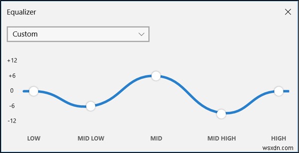 Windows10のGrooveMusicでイコライザーを構成する方法 