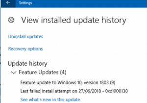 Windows10でのWindowsUpdateエラー0xc1900130を修正します 