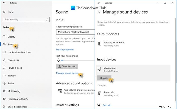 Windows 10でマイクを無効にする、オフにする、またはミュートする方法 