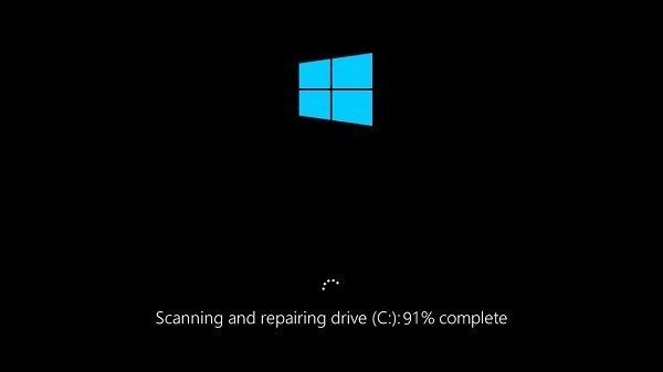 Windows10スキャンとドライブの修復がスタックしている 