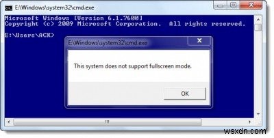 Windows11/10オペレーティングシステムのフルスクリーンコマンドプロンプト 