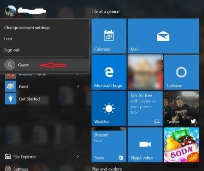 コマンドプロンプトを使用して、Windows 10でゲストアカウントを無効にし、有効にします 