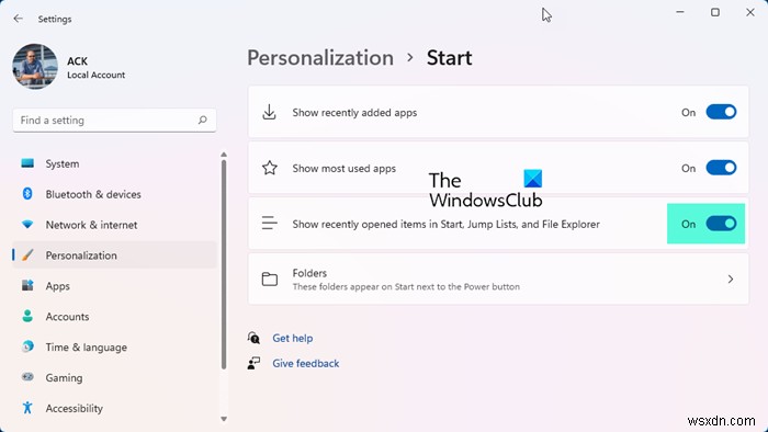 ジャンプリストが見つからないか、Windows11/10で完全に消えました 