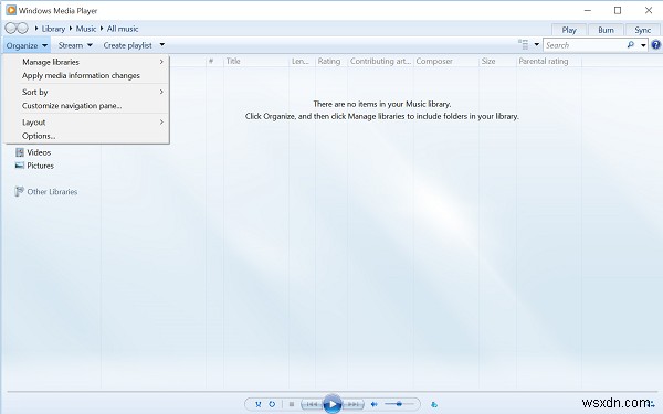 Windows10のWindowsMediaPlayerでビデオストリーミング速度を上げる 