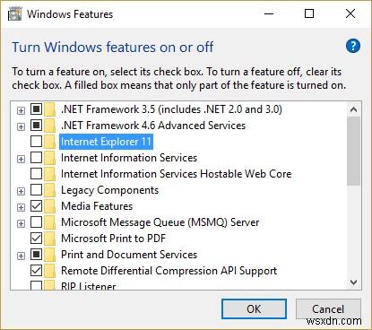 Windows10でオプションのWindows機能を有効または無効にする方法 