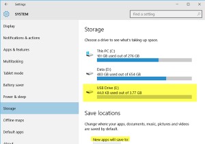 Windows 10アプリを別のパーティション、外付けドライブ、USBまたはSDカードにインストールします 