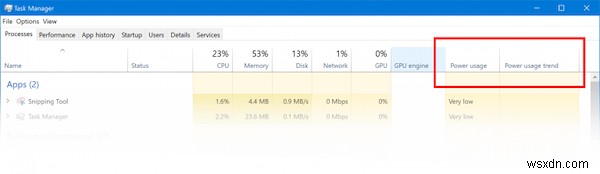 Windows 10のタスクマネージャーで電力使用量を追跡し、アプリの傾向を監視する 