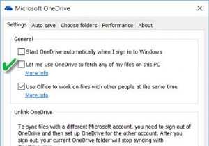 このデバイスは、Windows10のOneDriveメッセージから削除されました 