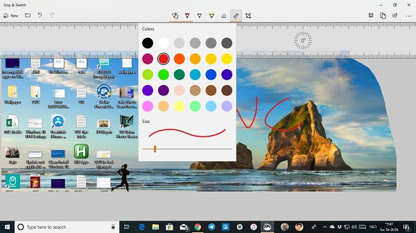 Snip＆Sketchアプリを使用してWindows10でスクリーンショットをキャプチャして注釈を付ける方法 
