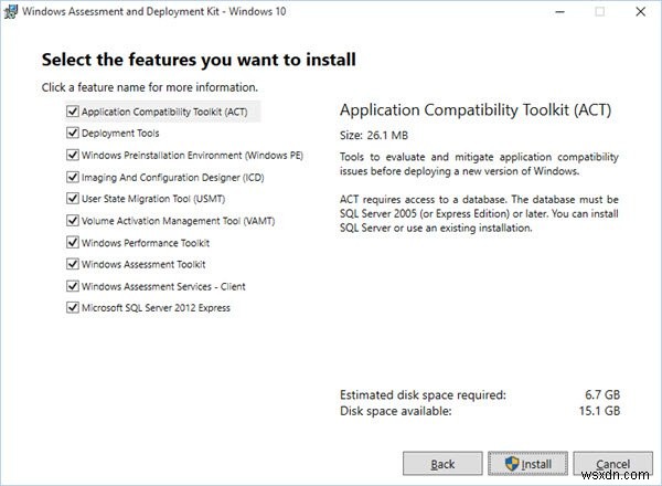 Windows ADK for Windows10v809の新機能 