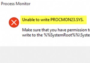 「PROCMON23.SYSを書き込めません」エラーの原因と解決方法