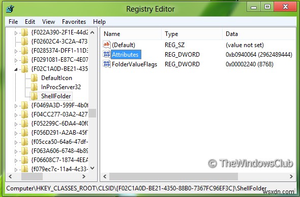 Windowsファイルエクスプローラーのナビゲーションペインにネットワークを追加または削除する 
