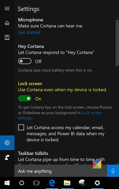 Windows10のロック画面でCortanaを有効にして使用する方法 