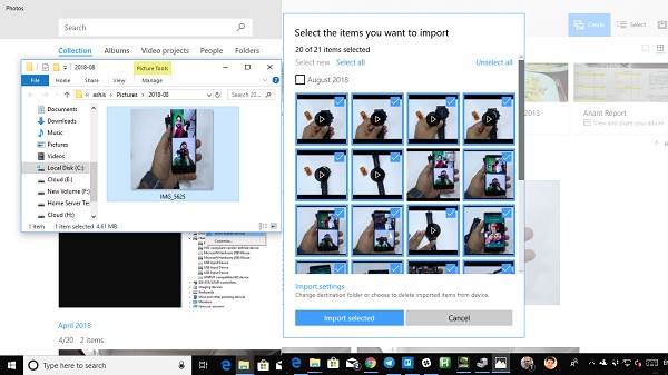 Windows 10に写真をインポートするときに、写真に日付とタイムスタンプを追加します 