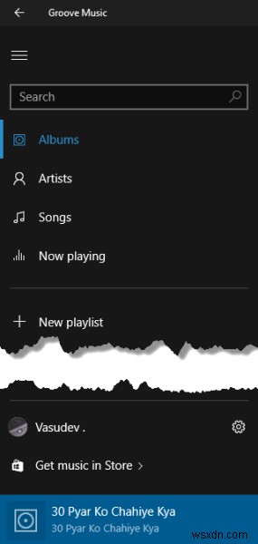 Windows11/10のGrooveMusicアプリ 