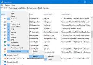 Windowsタスクマネージャーの列の説明。タスクマネージャーに列を追加する方法 