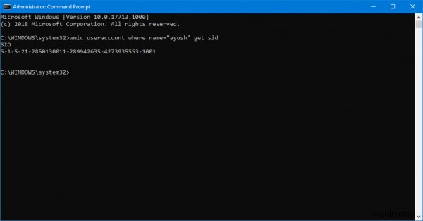 Windows 10でユーザーのセキュリティ識別子（SID）を見つける方法 