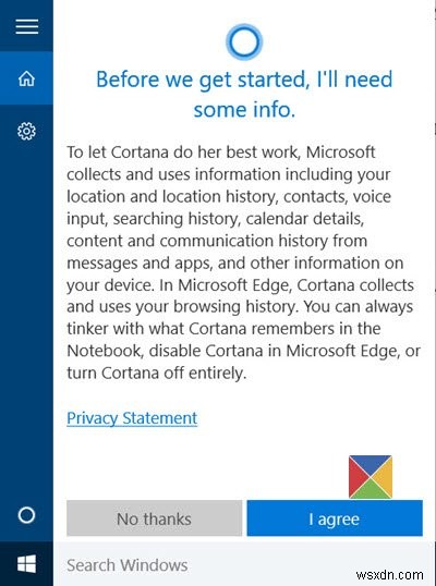 Windows10でCortanaを有効にしてセットアップする 