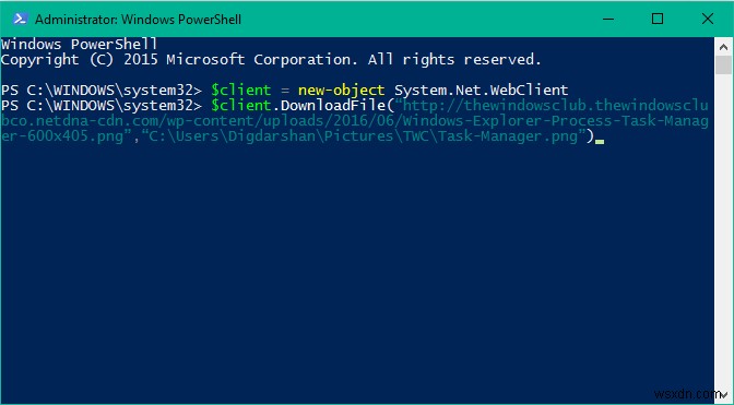Windows10でPowerShellを使用してファイルをダウンロードする方法 