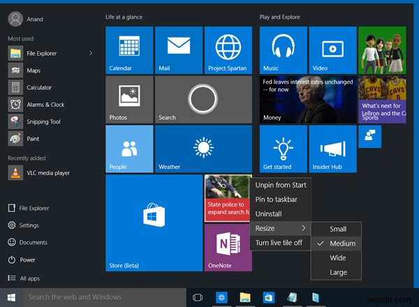 Windows 10のスタートメニューの機能、ヒント、コツ 