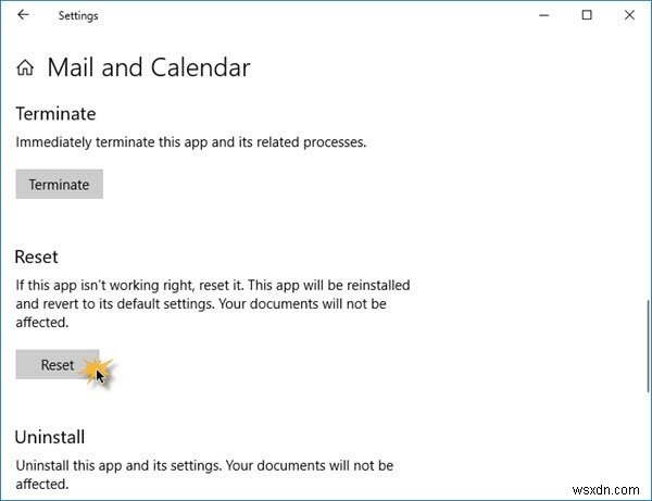 Windows10のメールとカレンダーアプリは印刷されません 