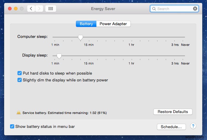 MacBookのバッテリー寿命を節約する方法 