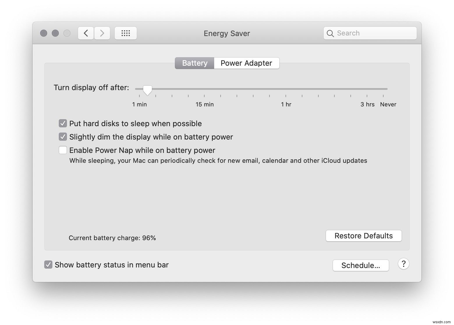 MacBookのバッテリー寿命を節約する方法 