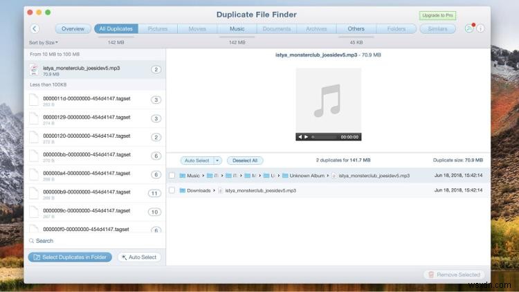 Macで重複ファイルを見つけて削除する方法 