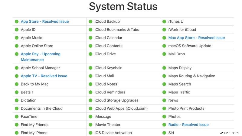 iCloudはダウンしていますか？ 