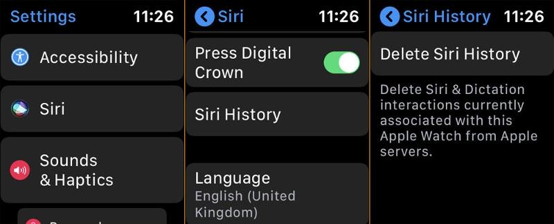 Siriの履歴とデータを削除する方法 