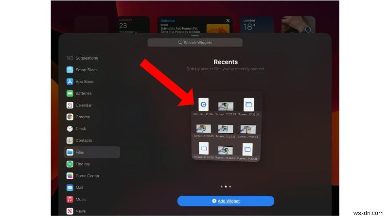 iPadのホーム画面にウィジェットを追加する方法 